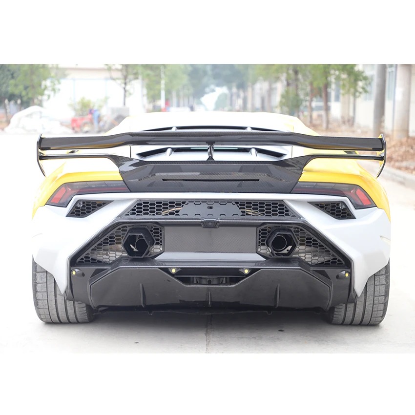 Facelift Tecnica Style Dry Half Carbon Fiber Car Bumper Rear Bumper For Lambo Huracan LP580 LP610 Body Kit Carbon Kit